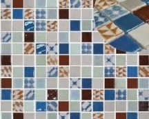 Mosaico Blanco/Azul